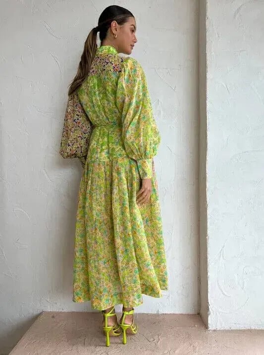 Alemais Daisy Patchwork Long Sleeve Shirt Dress Size XL AU 14/US 10 photo 3
