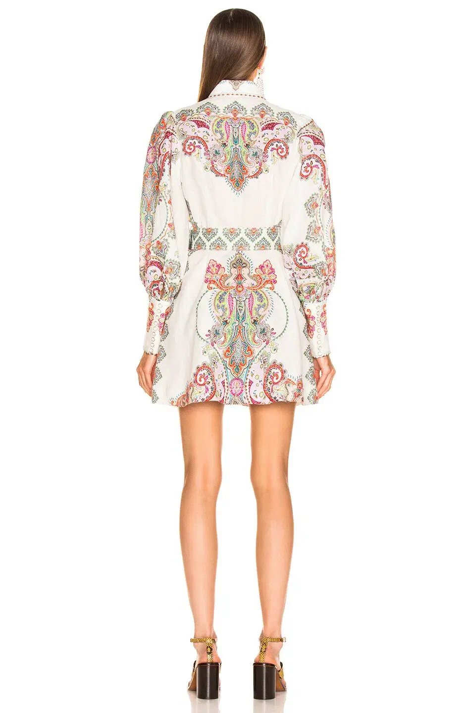 Zimmermann Ninety Six Shirt Dress Lennon Paisley Size 8 photo 2