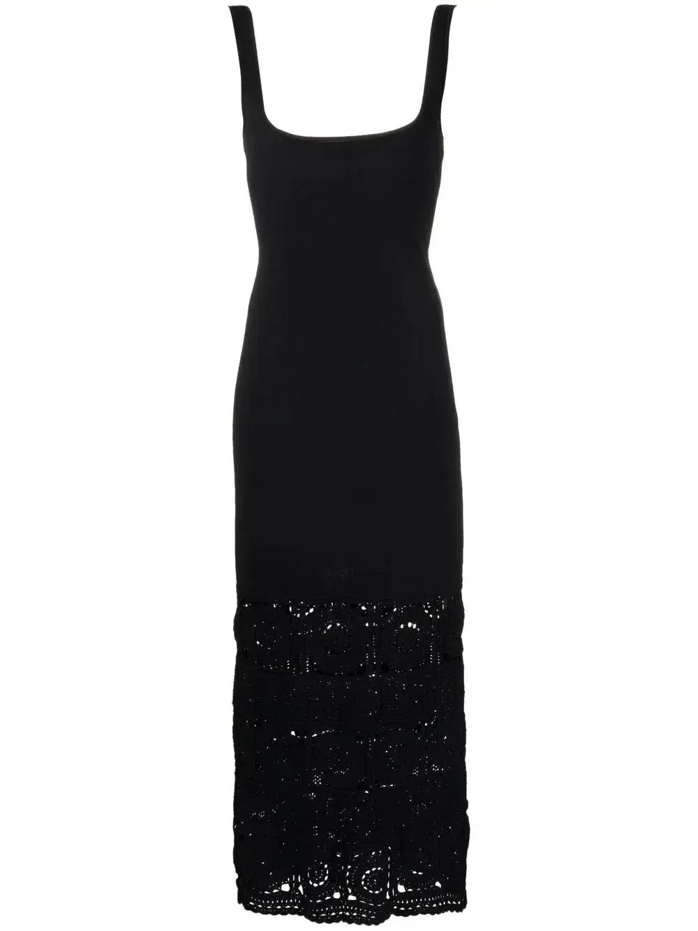 Rebecca Vallance Romina Crochet Trimmed Midi Dress Black Size L AU 12 photo 5