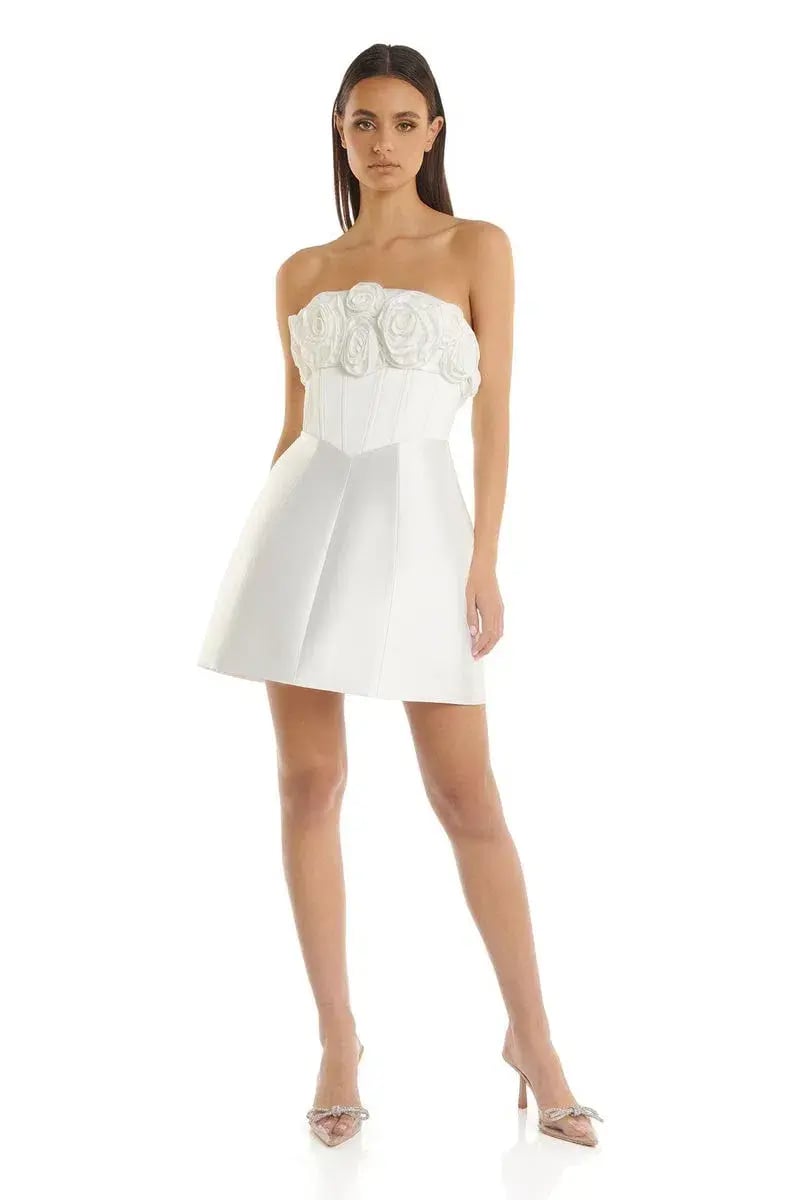 Eliya The Label Tehanni Mini Dress White Size M / AU 10 photo 2