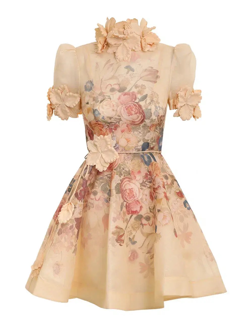 Zimmermann Luminosity Liftoff Flower Mini Dress Morisot Cream Size 0 / AU 8 photo 2