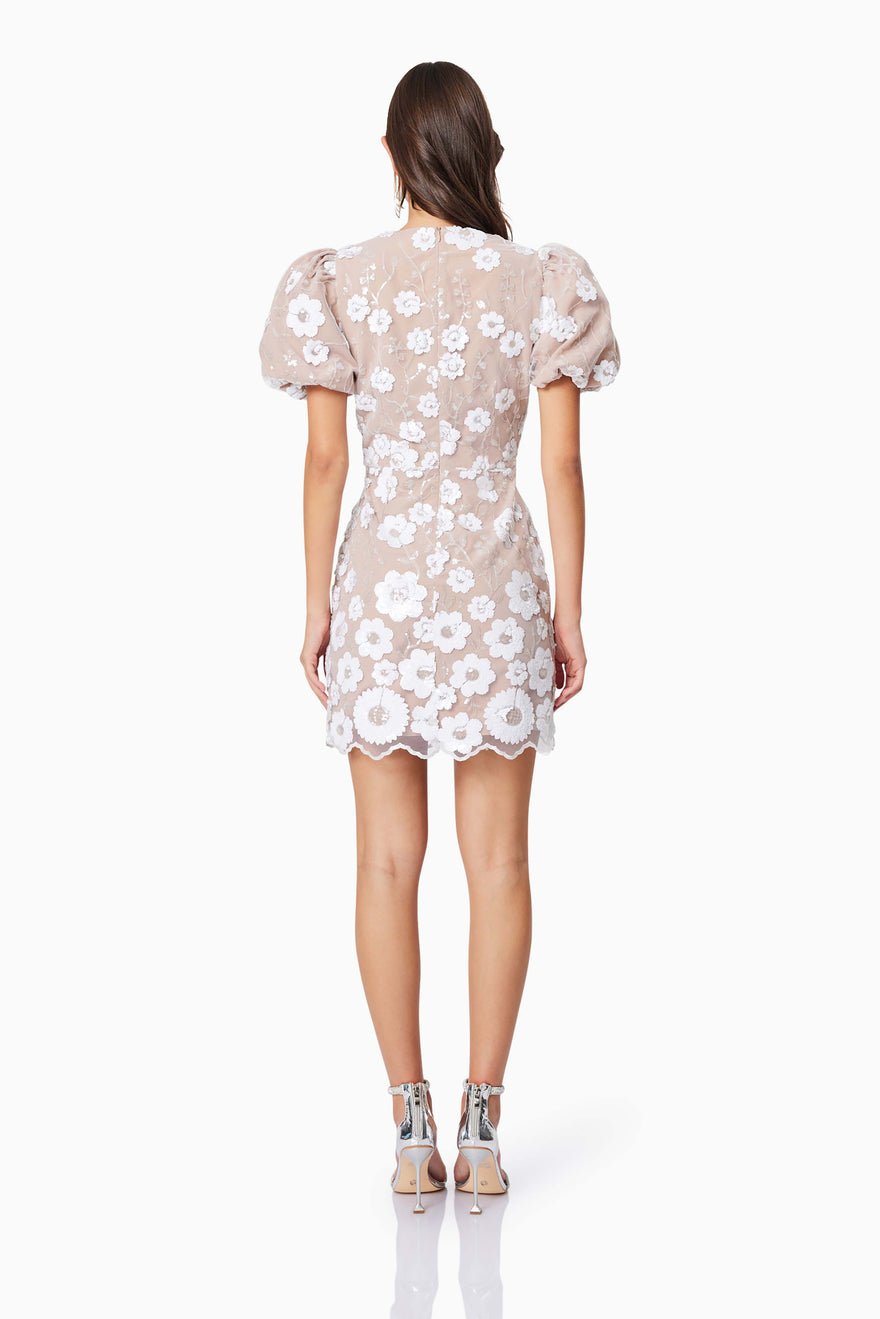 Elliatt Elodie Mini Dress - Ivory Nude photo 3