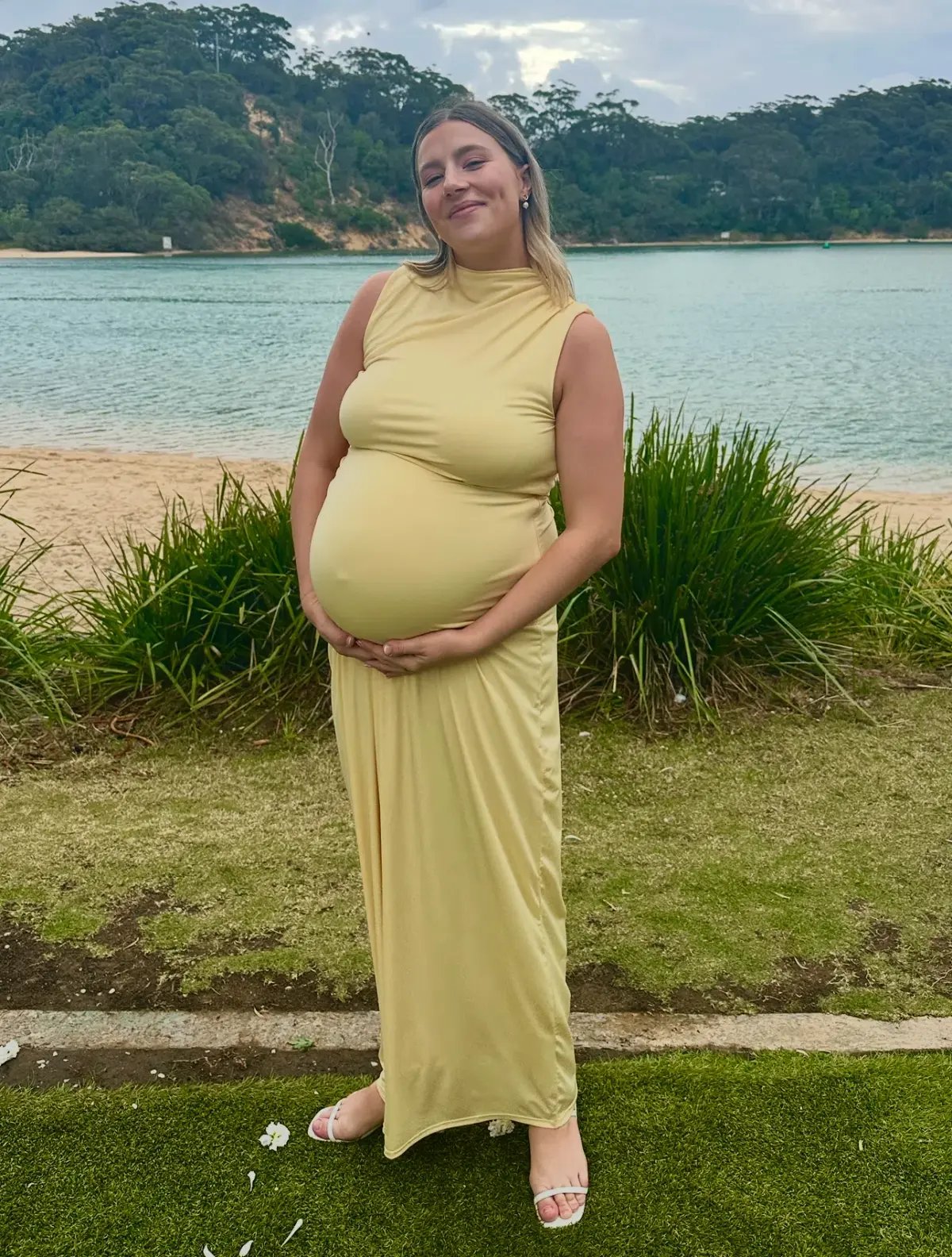 Perfect Stranger Rosewood High Neck Maxi Dress Lemon Size XL / AU 14 photo 4