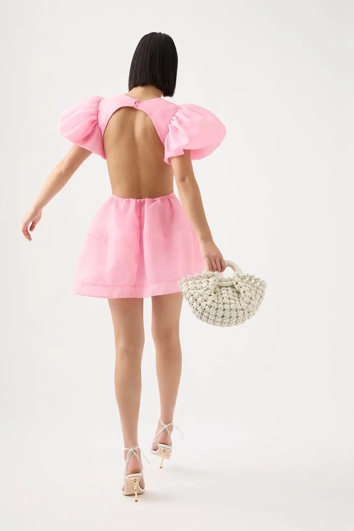 Aje Simplicity Cut Out Mini Dress Ballet Pink Size AU 6 photo 2