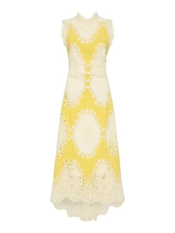 Moss and Spy Mimosa A line Dress Yellow Size 14 photo 4