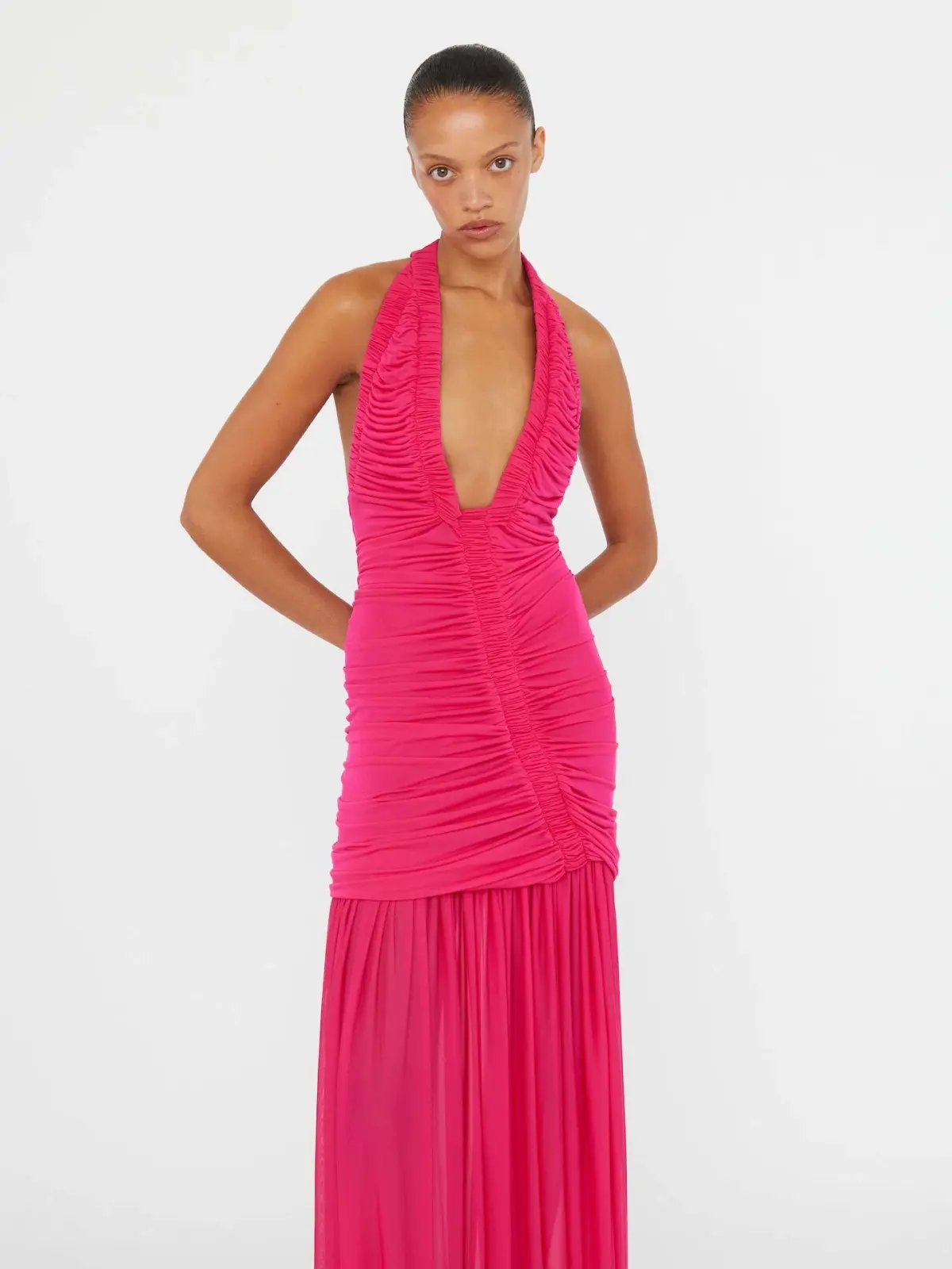 Christopher Esber Orion Gown in Magenta Size 6 photo 2