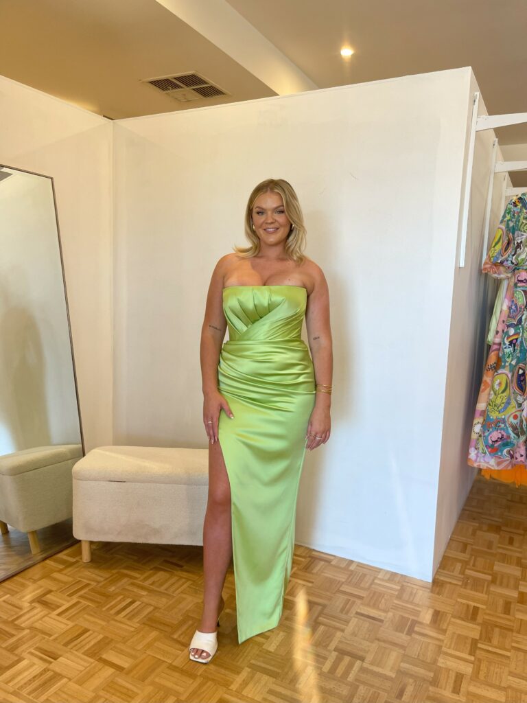 Lia Stublla Monika Gown Light Green photo 5