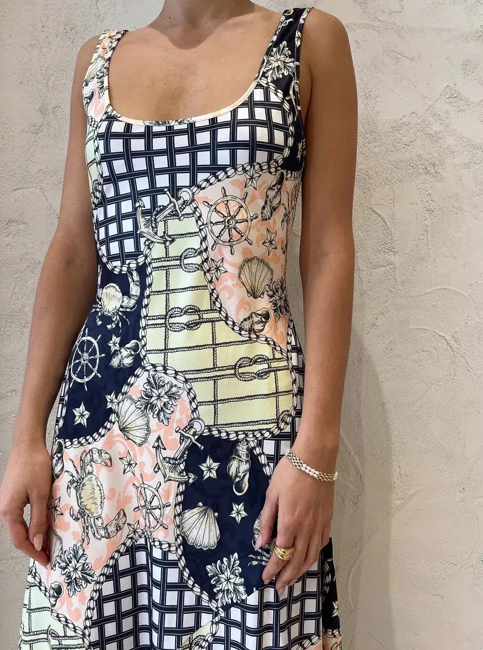 By Nicola Beneath The Stars Slip Dress in Geo Print Size 12 photo 2