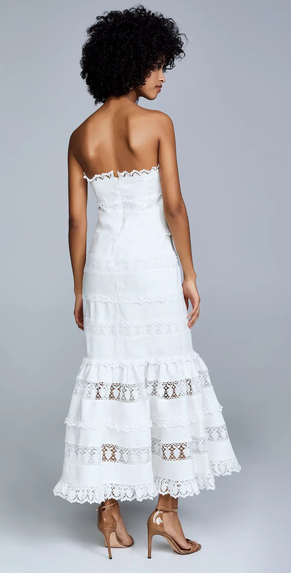 Zimmermann Wayfarer Strapless Midi Dress Ivory Size 0 / AU 8 photo 4