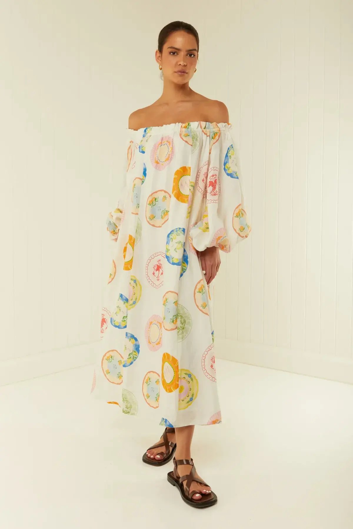 Palm Noose Sicily Dress Multi Print One Size photo 2