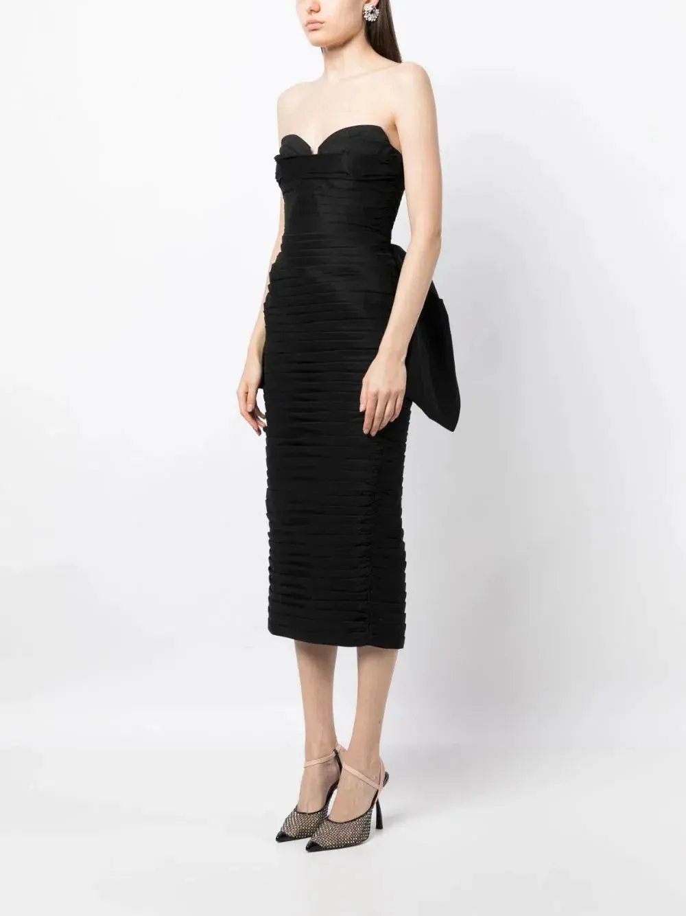 Rachel Gilbert Marji Midi Dress Black Size 10 photo 2
