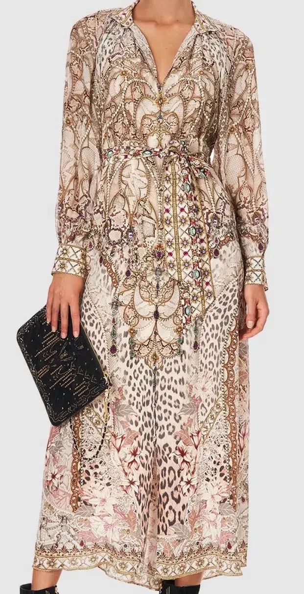 Camilla All is Nouveau Raglan Sleeve Midi Shirt Dress Print Size L photo 5