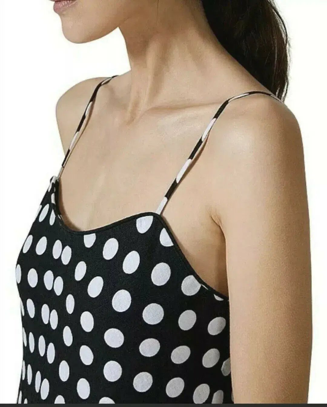 Country Road Polka Dot Linen Slip Dress Print Size 8 photo 2