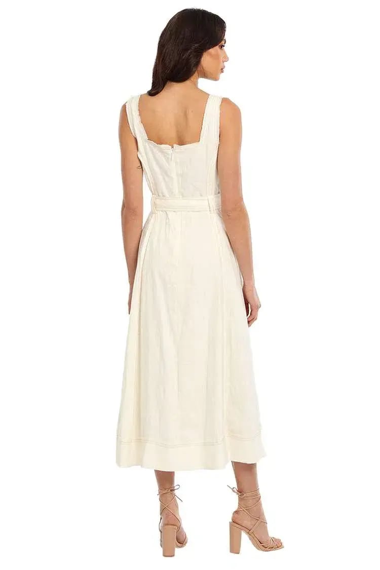 AJE  Byblos Midi Dress Ivory Size 12 photo 3