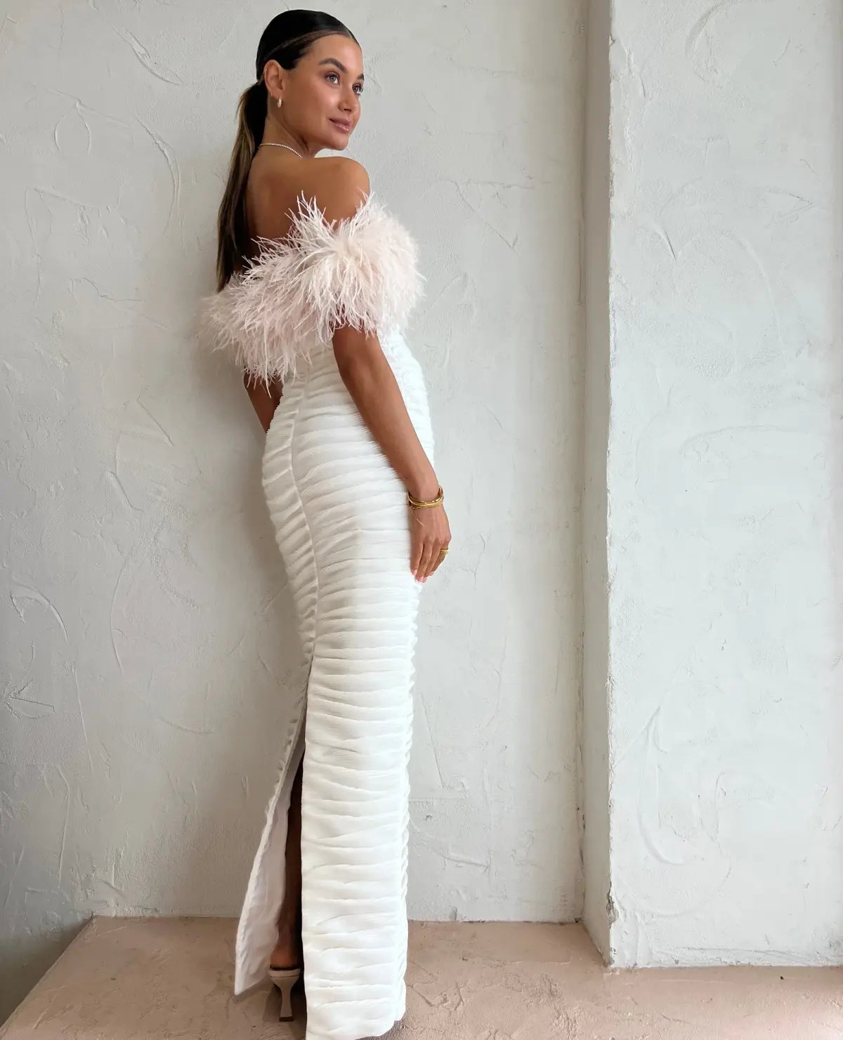 Rachel Gilbert Zion Gown White Size 10 photo 5
