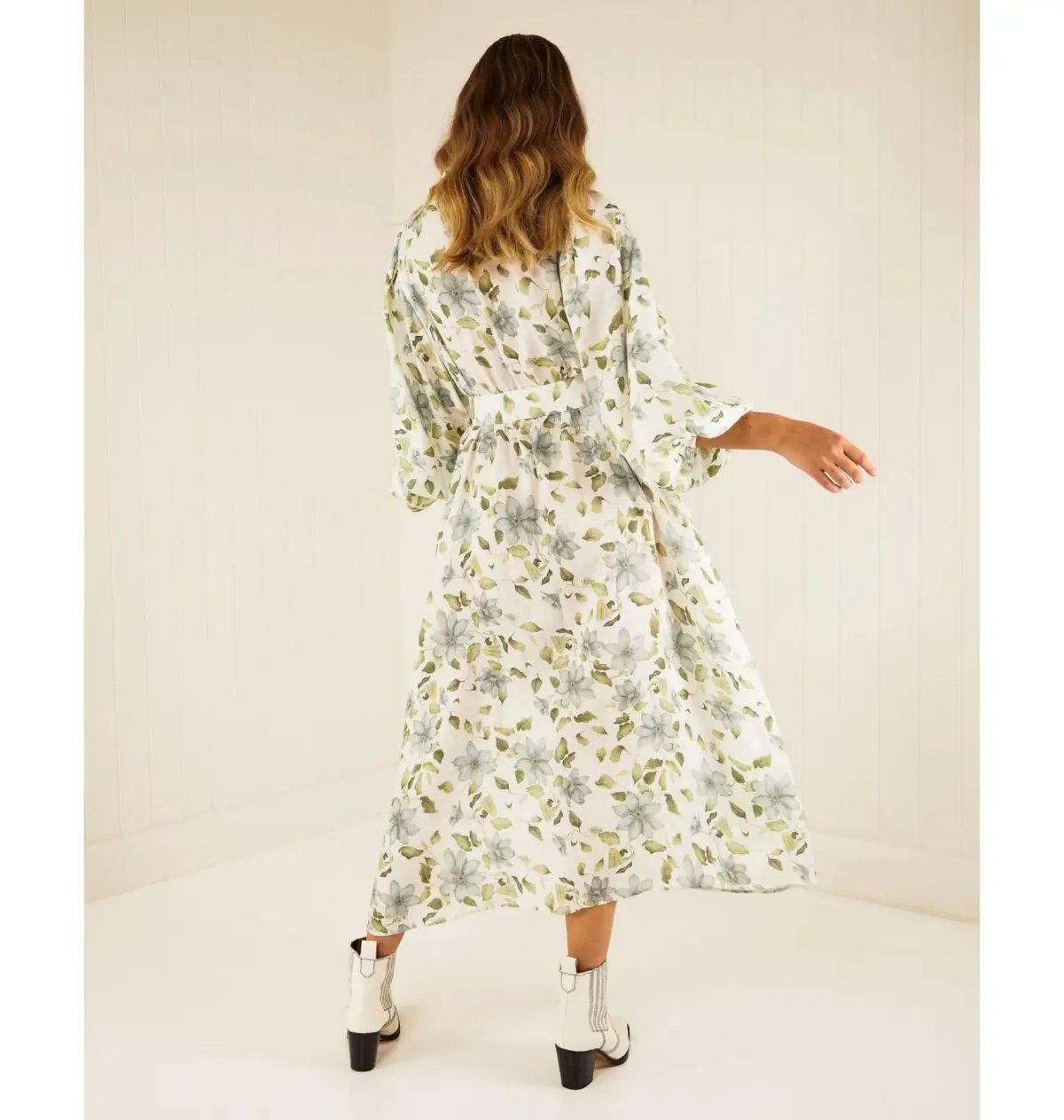 Palm Noosa Apollo Maxi Dress Blue Field Floral Size AU 8 photo 4