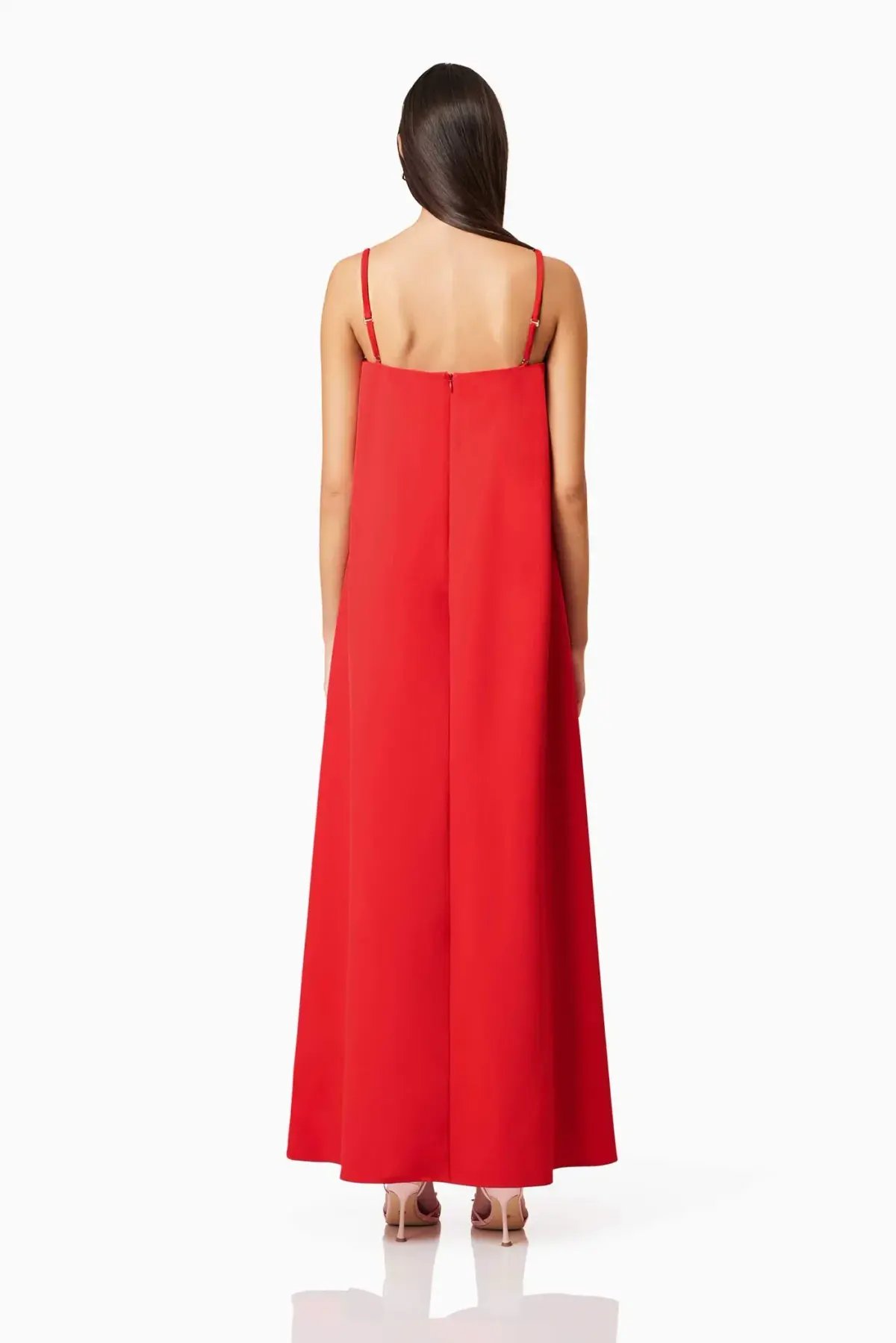 Buttercup Embroidered Maxi Dress In Red photo 5