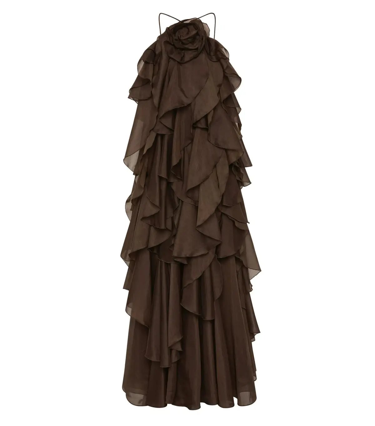 Aje Pandorea Layered Maxi Dress Carob Size AU 12 photo 7