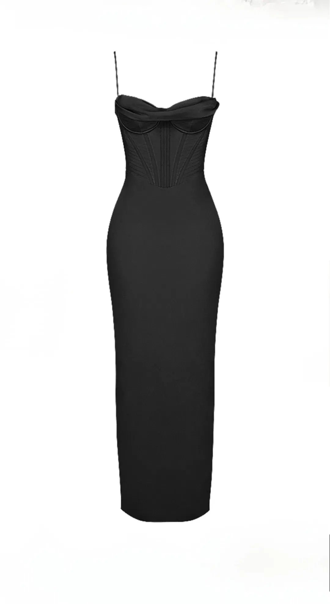 House of CB Charmaine Corset Maxi Dress Shortened Black Size L / AU 12 (Plus Cups) photo 6