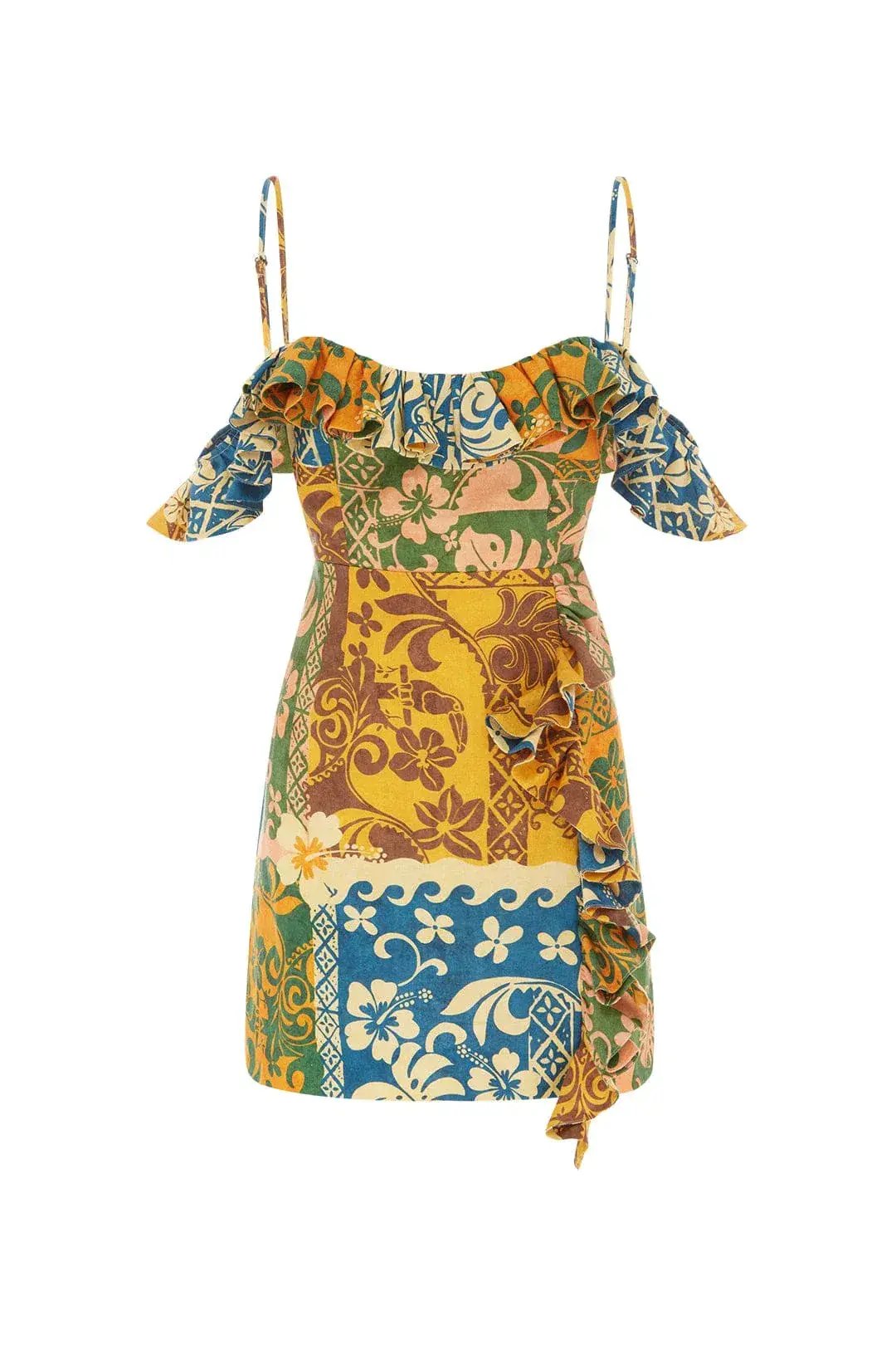 Alemais Archie Flounce Mini Dress Print Size 10 photo 5