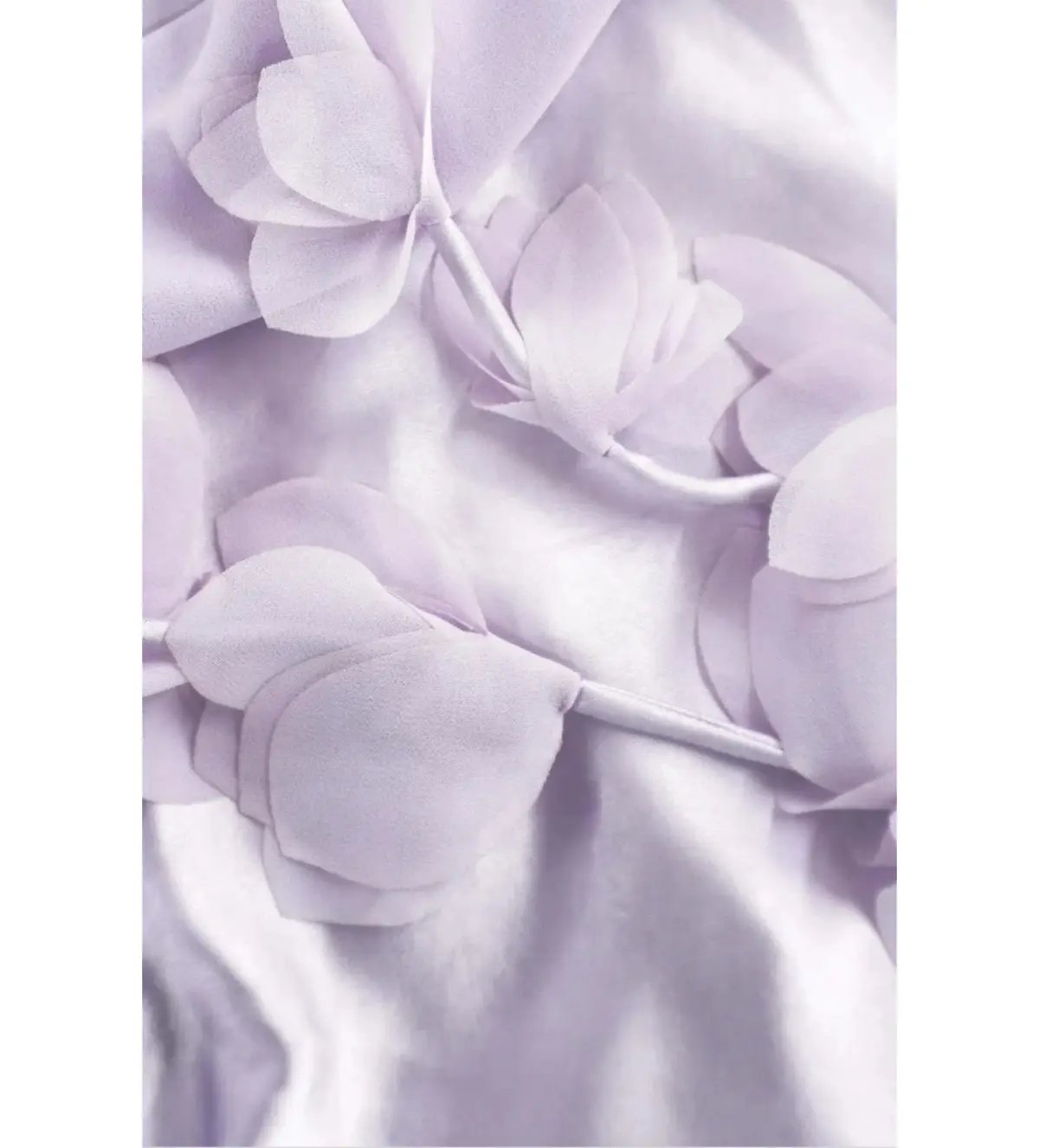 Self Portrait Flower Satin Maxi Dress Lilac Size 8 photo 5