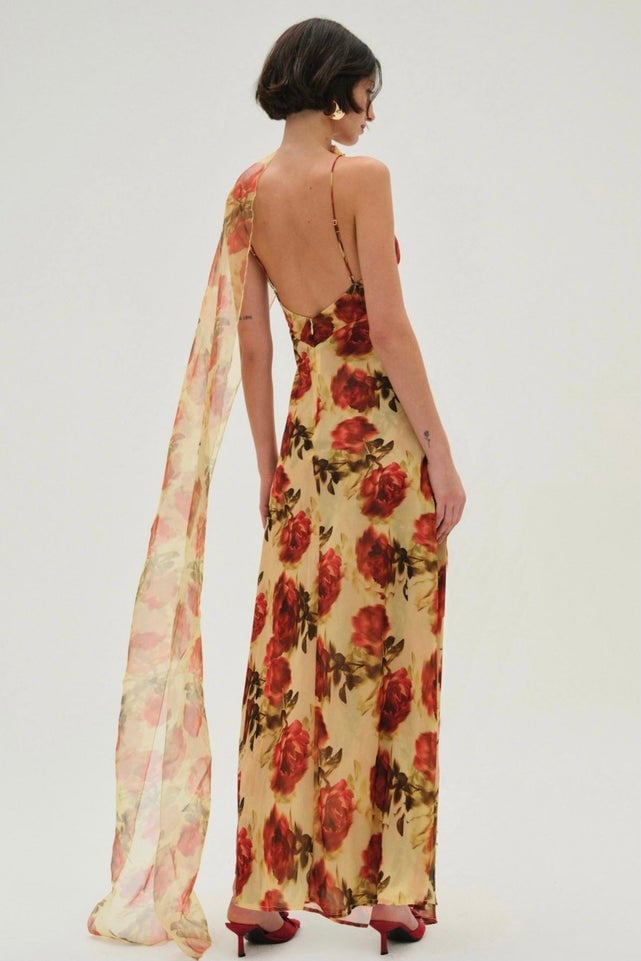 For Love and Lemons Floral Stems Maxi Dress - Yellow photo 3
