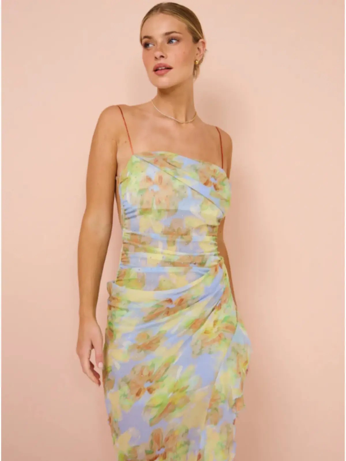 Bec & Bridge Zephy Asym Dress in Blue Blossom Size AU 10 photo 2
