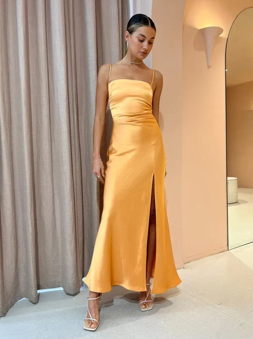 Bec and Bridge Nadia Maxi Dress Gold Size 10 photo 2