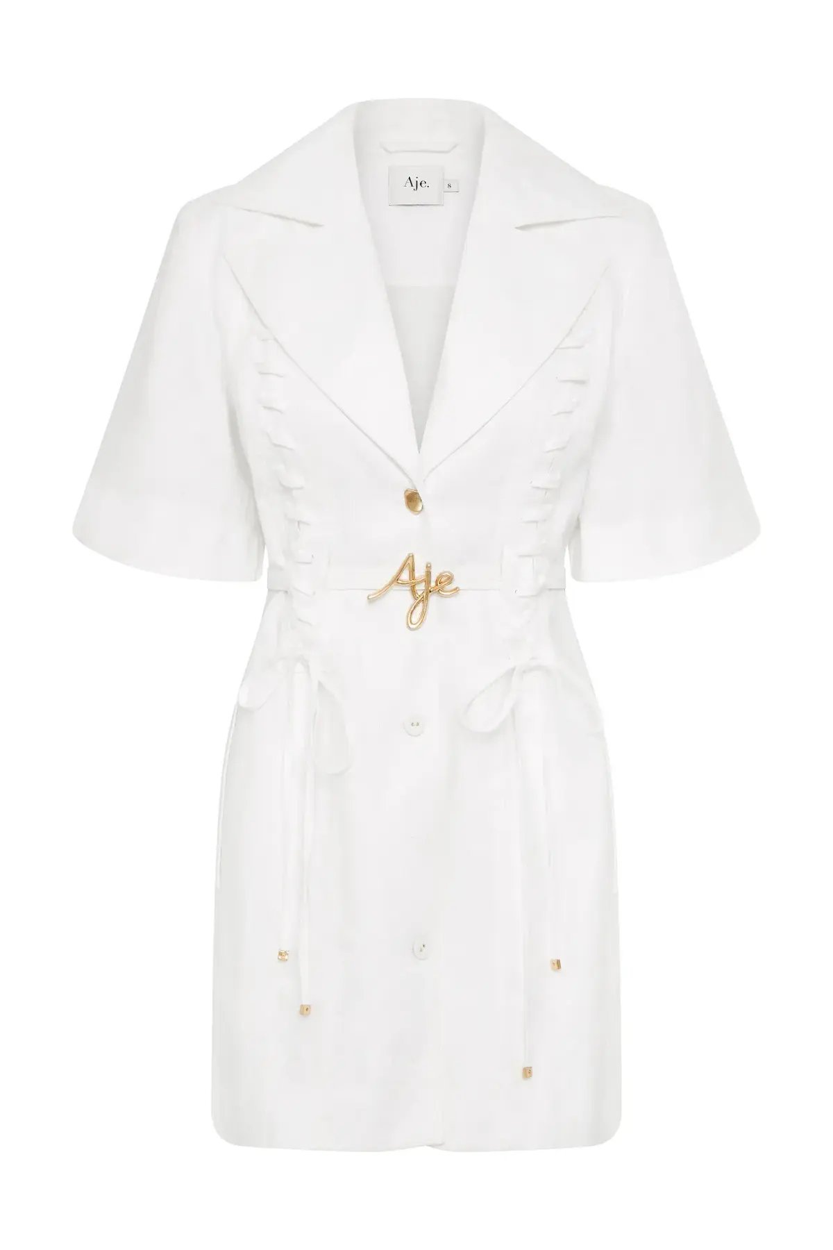 Aje Ana Mini Dress Ivory Size 12 photo 5