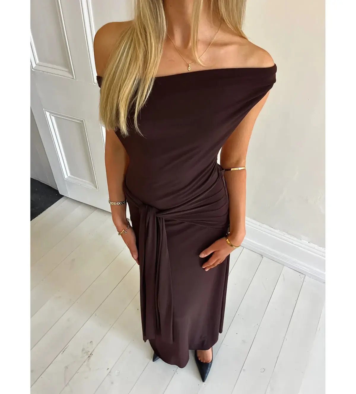 La Marie Nadia Maxi Dress Brown Size 8 photo 3
