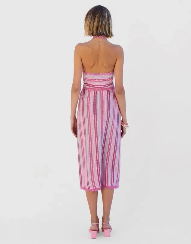 Suboo Beck Halter Cut Out Dress Pink Size XS photo 3