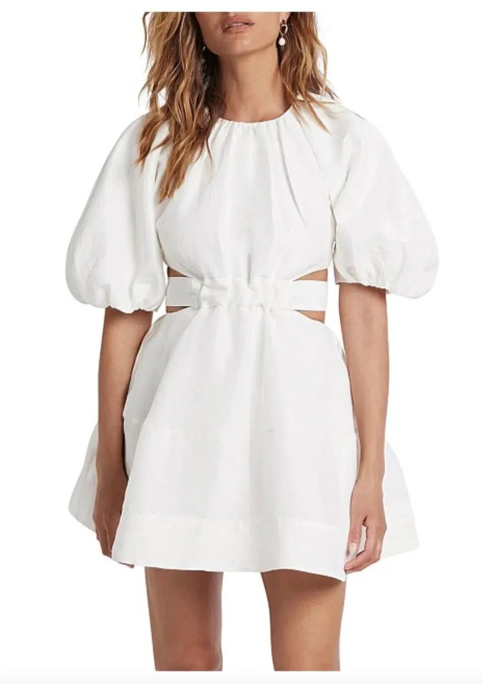 Aje Psychedelia Cut Out Mini Dress White Size 4 / XXS photo 4