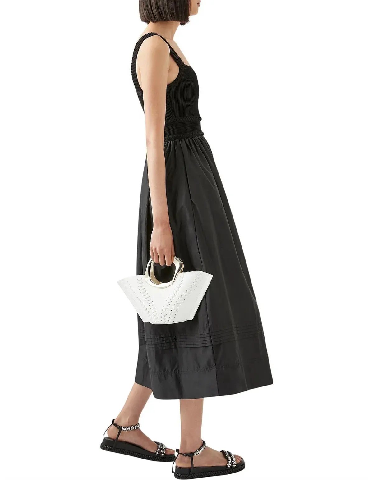 Aje Romarin Dress Black Size M/AU 10 photo 2