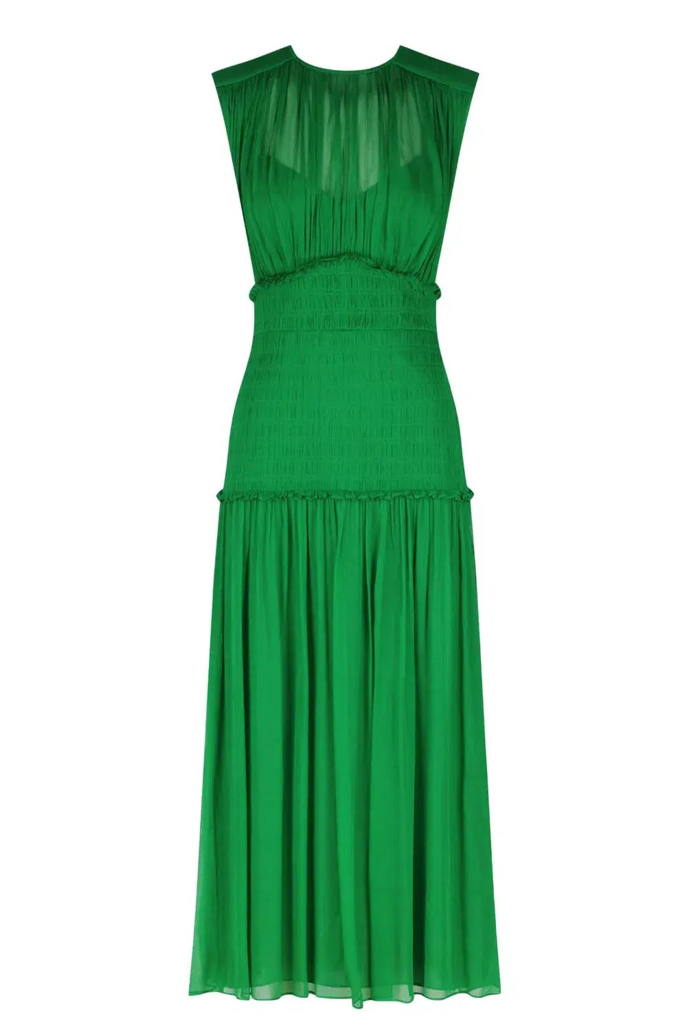 Shona Joy Malina Round Neck Midi Dress Tree Green Size 14 photo 3
