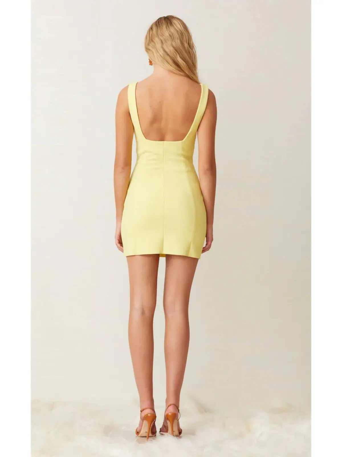 Bec & Bridge Gemma Mini Dress Banana Yellow Size AU 6 photo 3