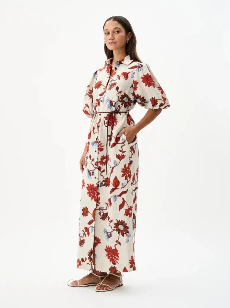 Roame Berkley Dress Cactus Bloom Sand Print Size 4 / AU 14 photo 2