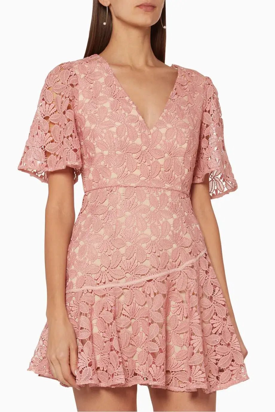 Talulah Flourish Mini Dress Pink Size S photo 2