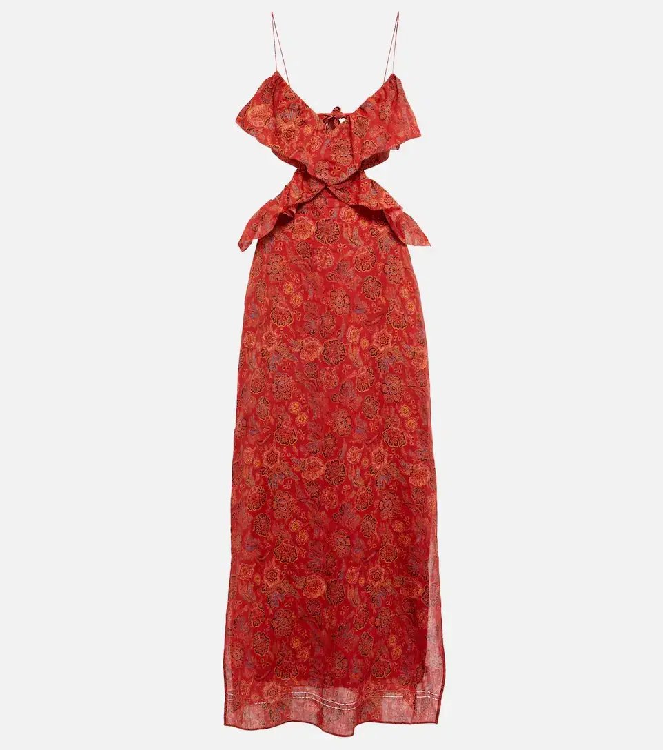Sir the Label Allegra Frill Maxi Dress Red Size 0 / AU 6 photo 5