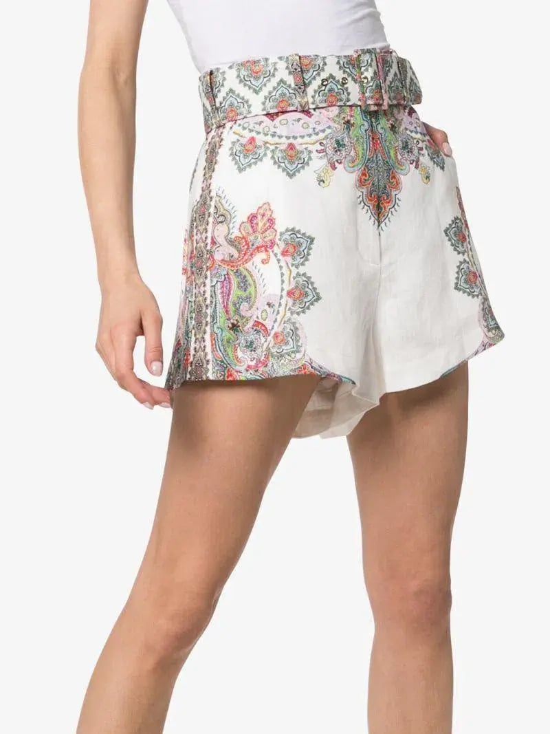 Zimmermann Ninety-Six Filigree Shorts Print Size 2 / AU 12 photo 3
