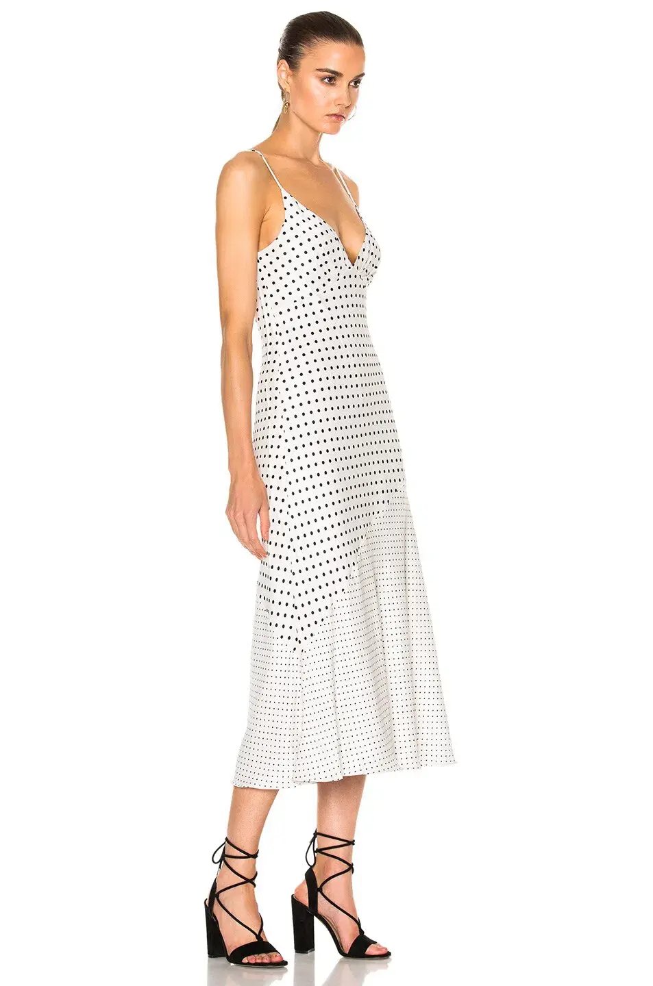 Zimmermann Stranded Tuck Slip Midi Dress Pearl Dot Size 1 / AU 10 photo 2