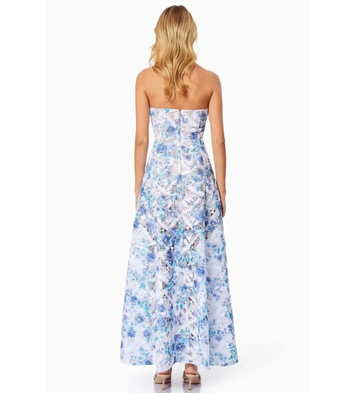 Elliatt Savannah Fitted Strapless Maxi Dress Multi Floral Size M/AU 10 photo 3