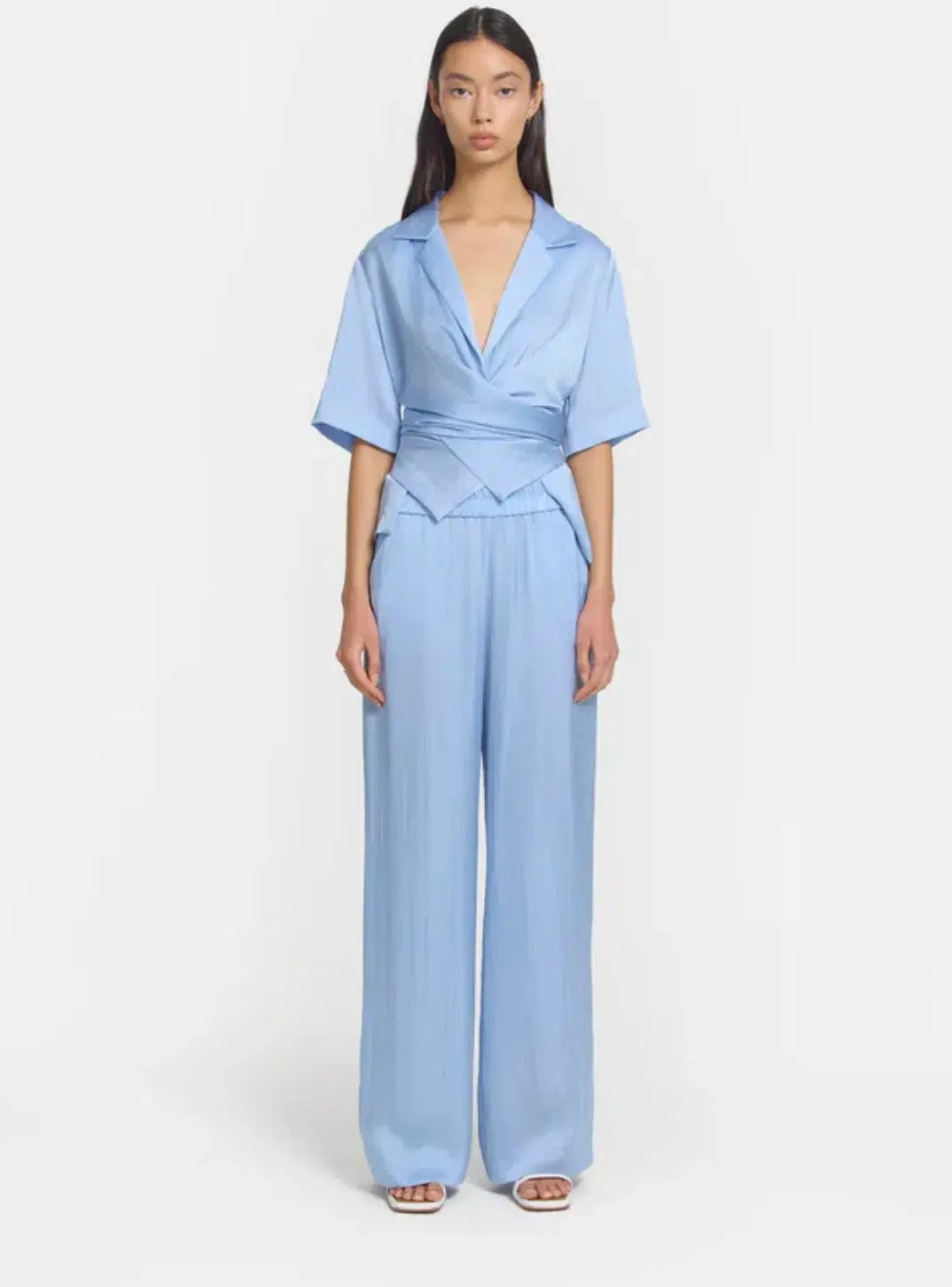 Viktoria And Woods Applause Shirt And Pilot Pant Set Hydrogen/Light Blue Size 4 / AU 14 photo 5