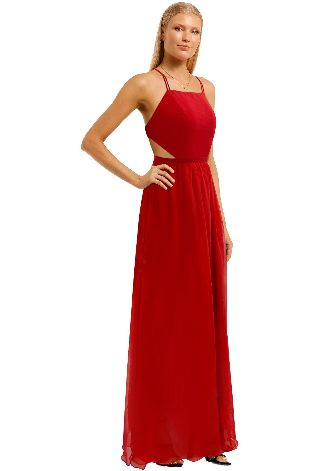 Mildred Dress - Red Maxi Dress photo 2