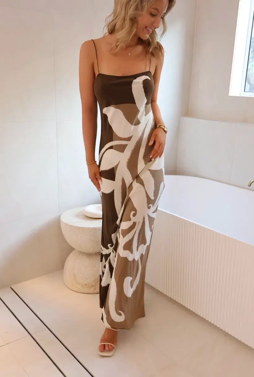Sir the Label Portia Slip Dress Chocolate Sorrento Size 2 / AU 10 photo 7