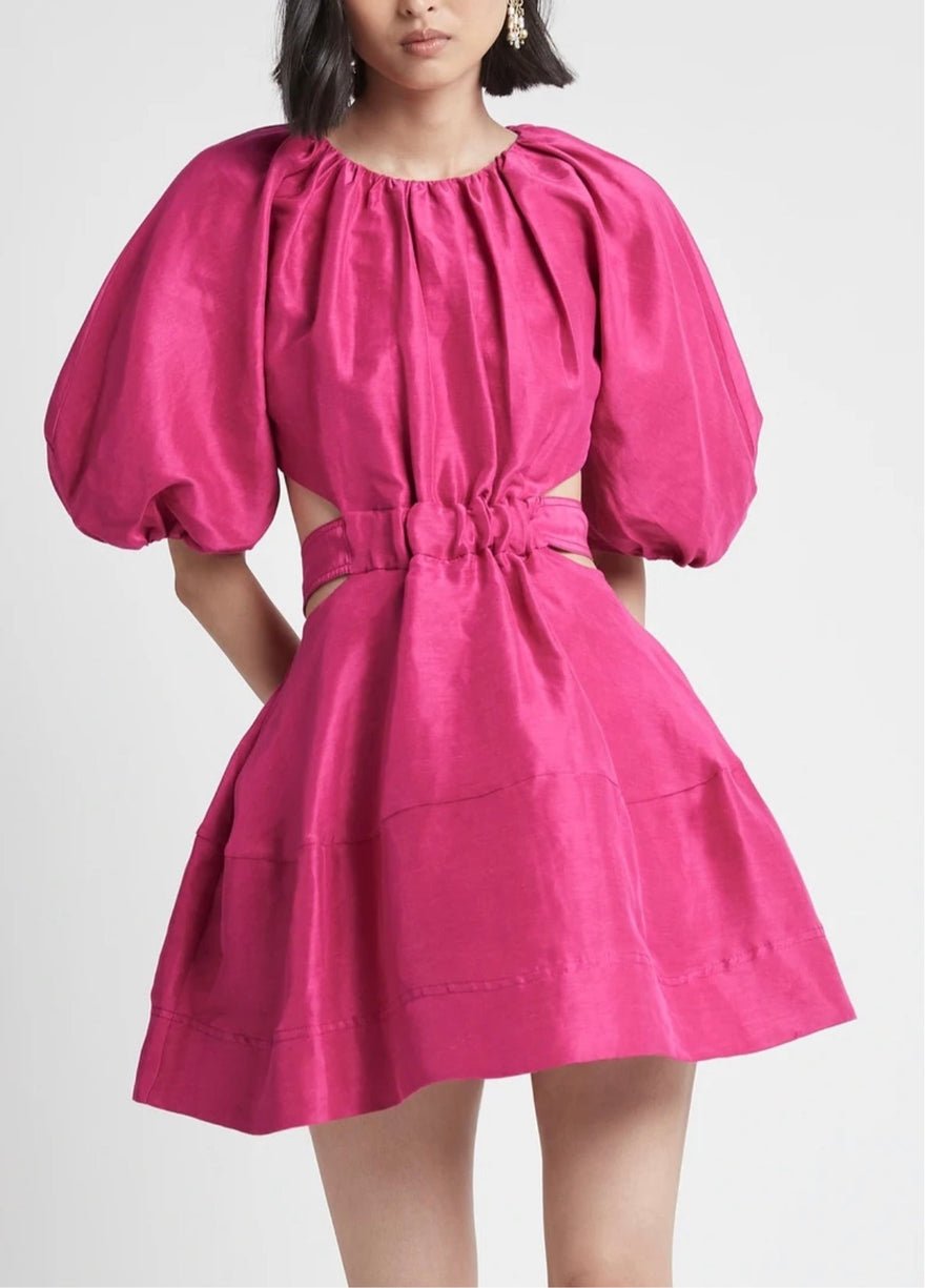 Aje Psychedelia Cut Out Mini Dress - Fuchsia photo 3