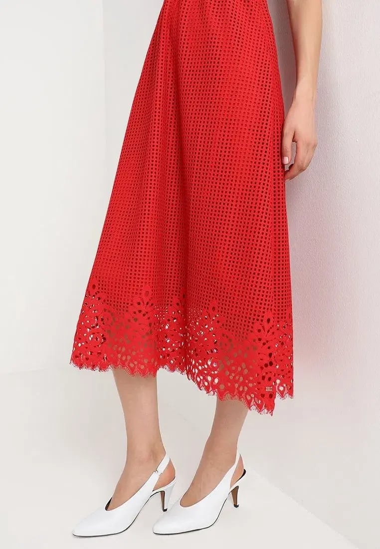 Tommy Hilfiger Sleeveless Midi Dress Red Size XS / AU 6 photo 2