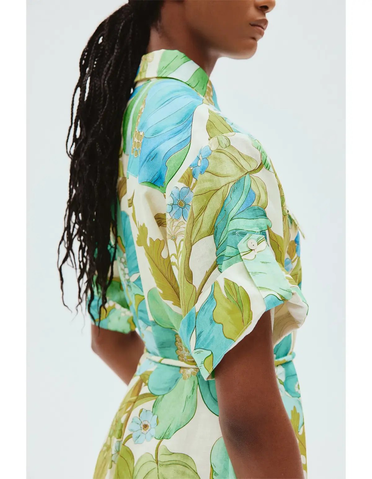 Alemais Janis Shirt Midi Dress Floral AU12 photo 3