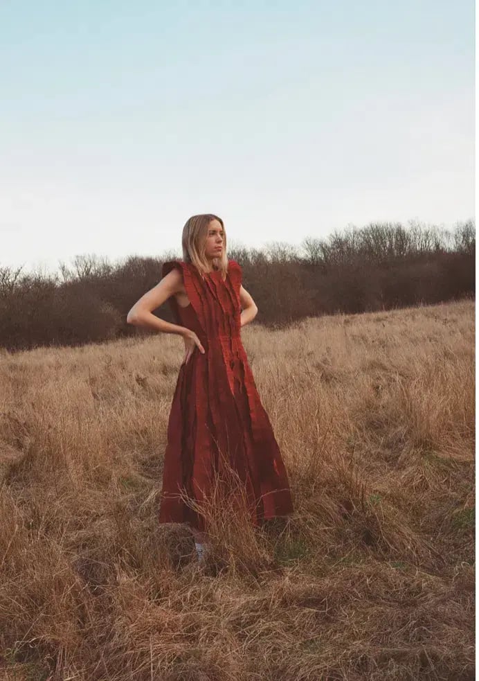 Aje Hybrid Midi Dress Burgundy Size 8 photo 3