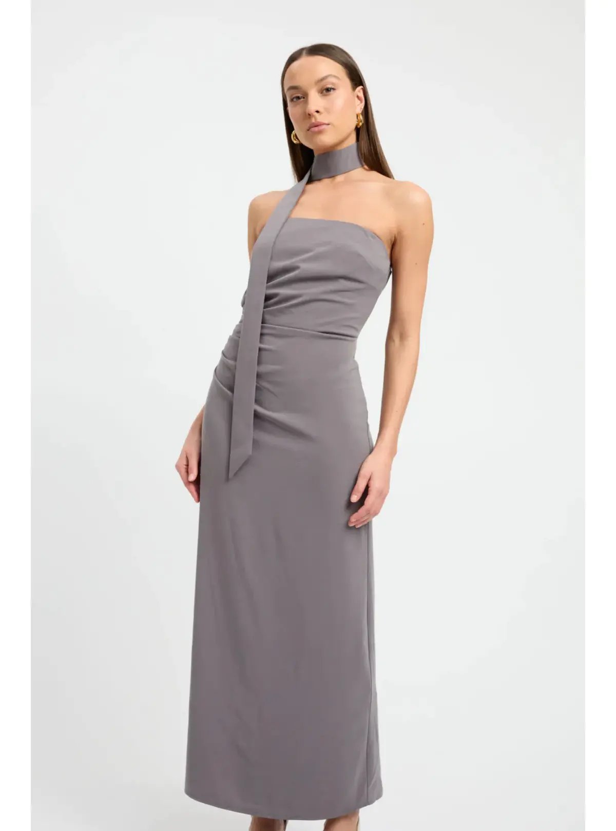Kookai Koko Scarf Dress in Charcoal Size 36 / AU 8 photo 2