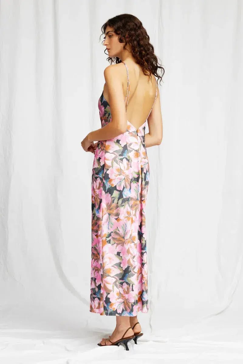 Significant Other Louisa Midi Dress in Midnight Lily Size 8 photo 3